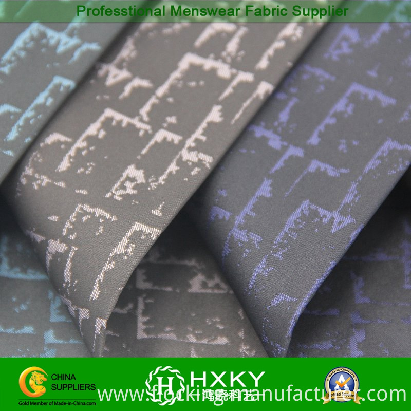 Two-Tone Pattern Jacquard Polyester Fabric for Fashionable Jacket